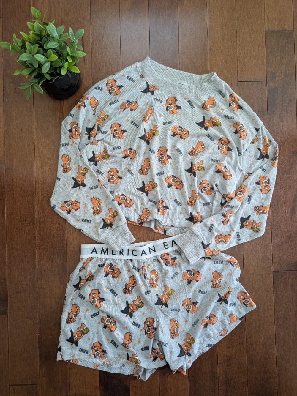 AMERICAN EAGLE CARE BEARS HALLOWEEN PJ SET